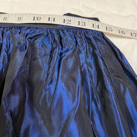 JR Nites by Caliendo Women’s Formal Maxi Skirt Navy Blue Taffeta A-Line Wiast 28 - Picture 5 of 7